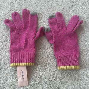 Juicy contour pink texting gloves